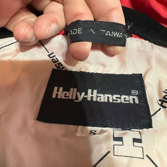 Vintage Helly Hansen Men’s Red Windbreaker Jacket Full Zip Small Hood Helly-Tech - Picture 2 of 10